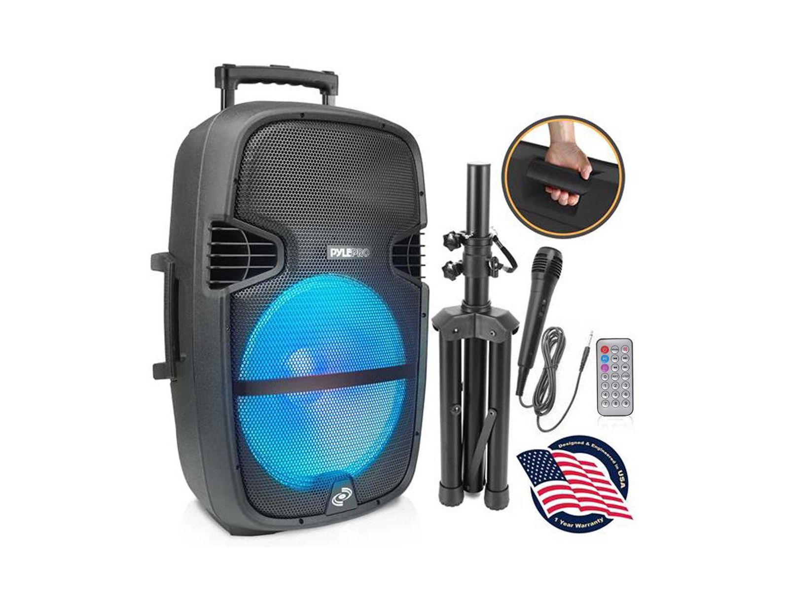 Pyle PPHP1548B 1000W Portable Bluetooth Speaker System