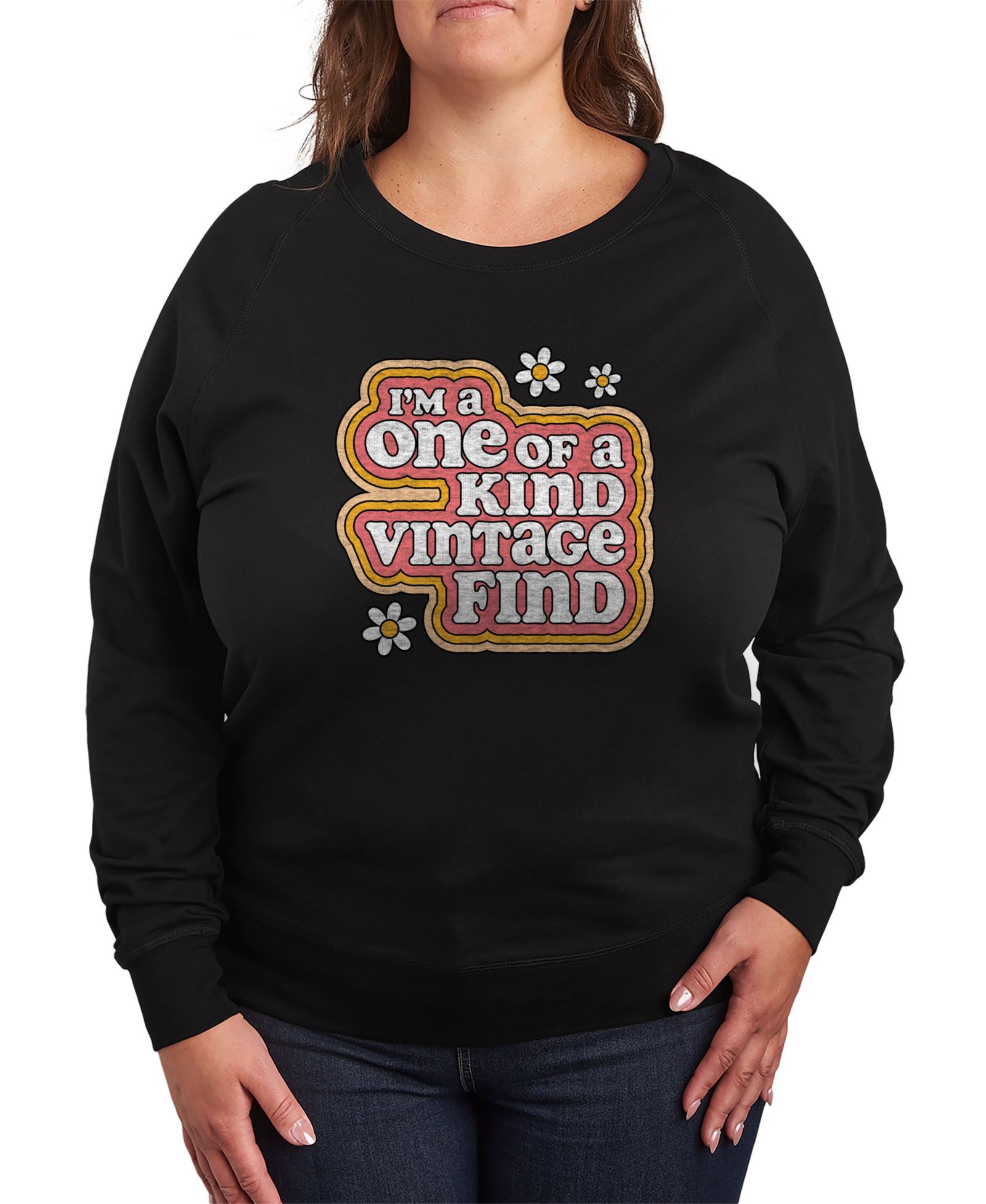 Женский топ Hybrid Apparel Plus Size Vintage One of A Kind Graphic Crew Neck