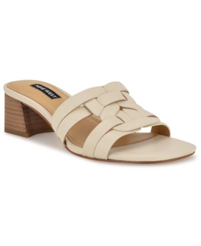 Женские нарядные сандалии Nine West Gennie с тканым верхом и устойчивым каблуком