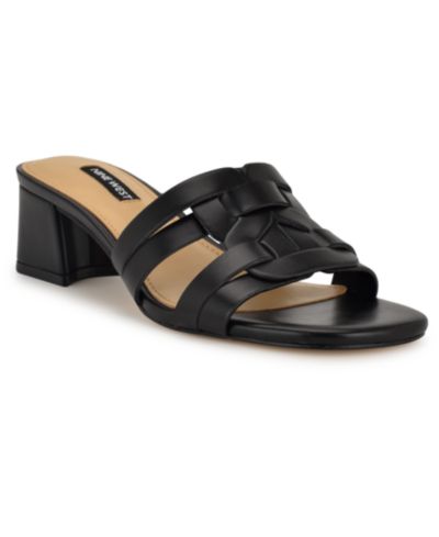 Женские нарядные сандалии Nine West Gennie с тканым верхом и устойчивым каблуком