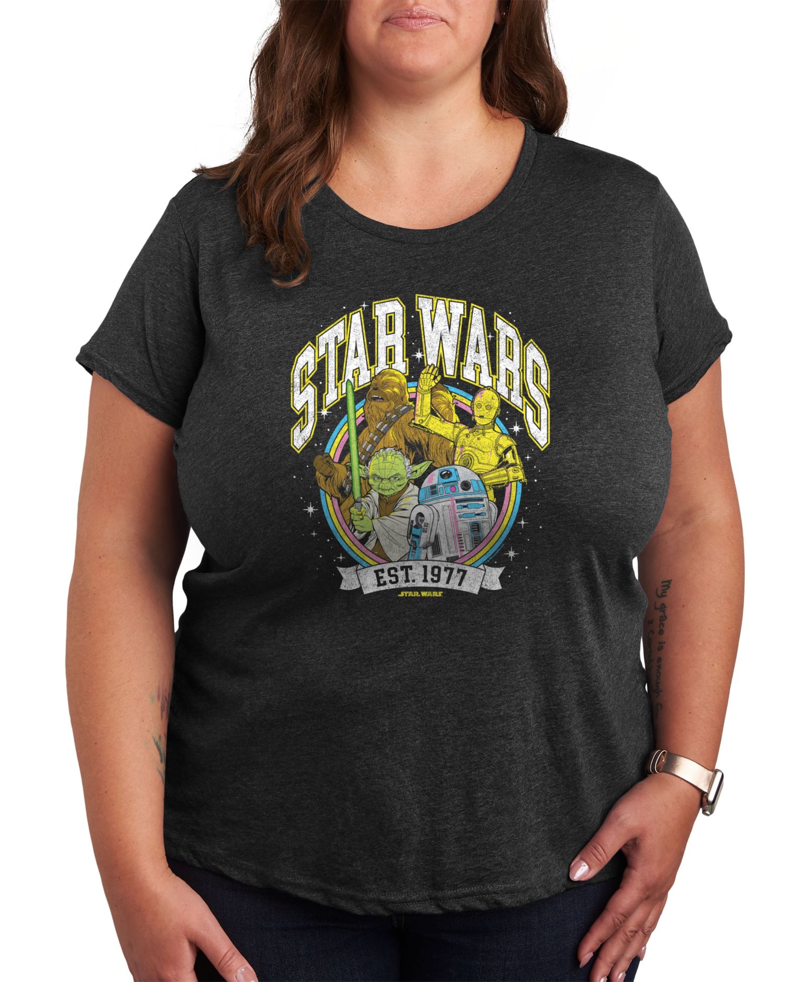 Женская футболка Hybrid Apparel Plus Size с графическим принтом Star Wars Classics