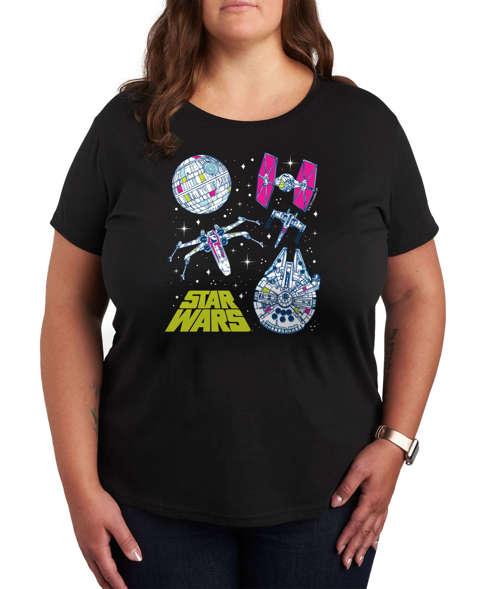 Футболка Hybrid Apparel Plus Size Trendy Star Wars Classics Graphic Crewneck