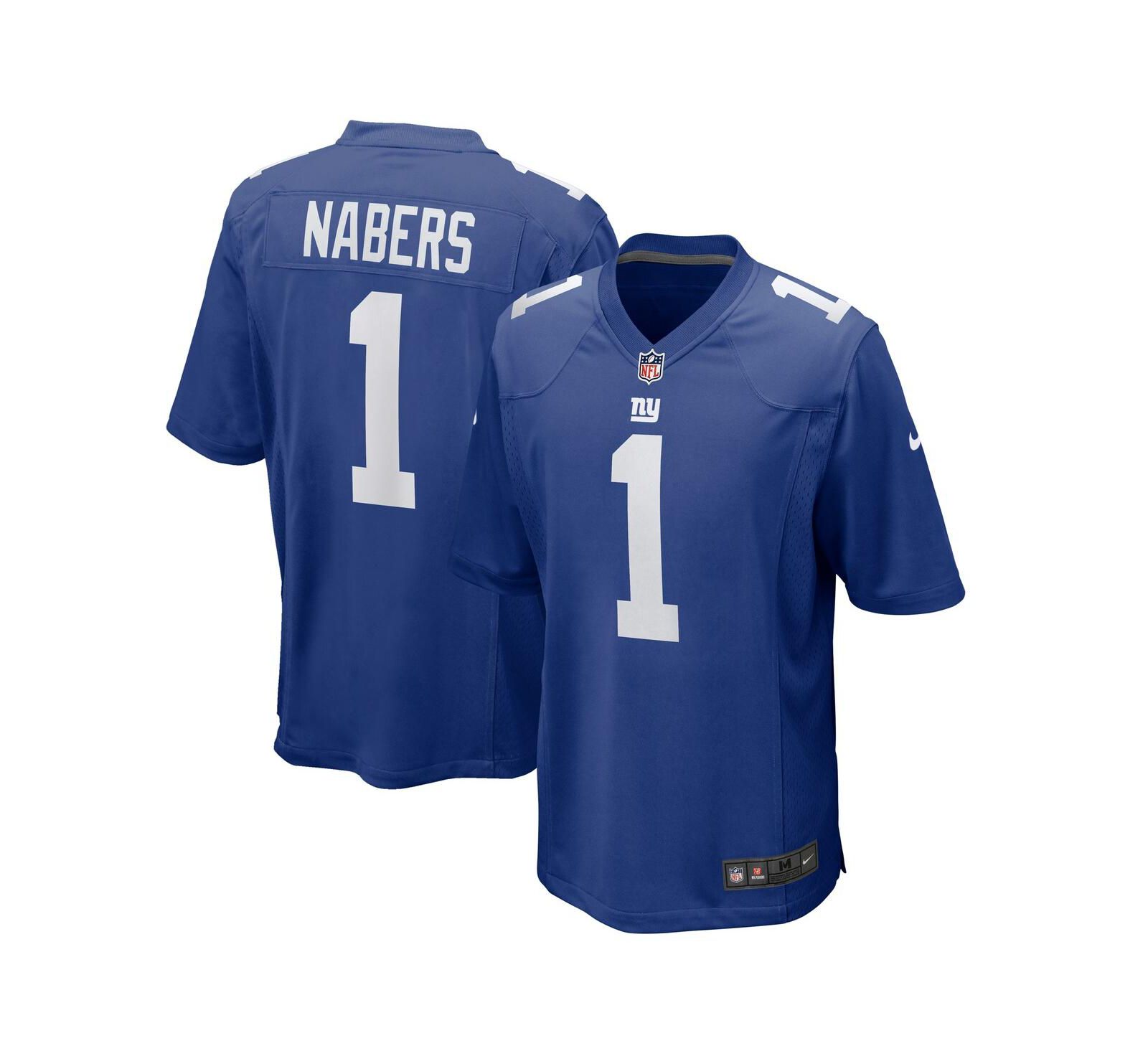 Мужская джерси Nike Royal New York Giants Player Game Malik Nabers
