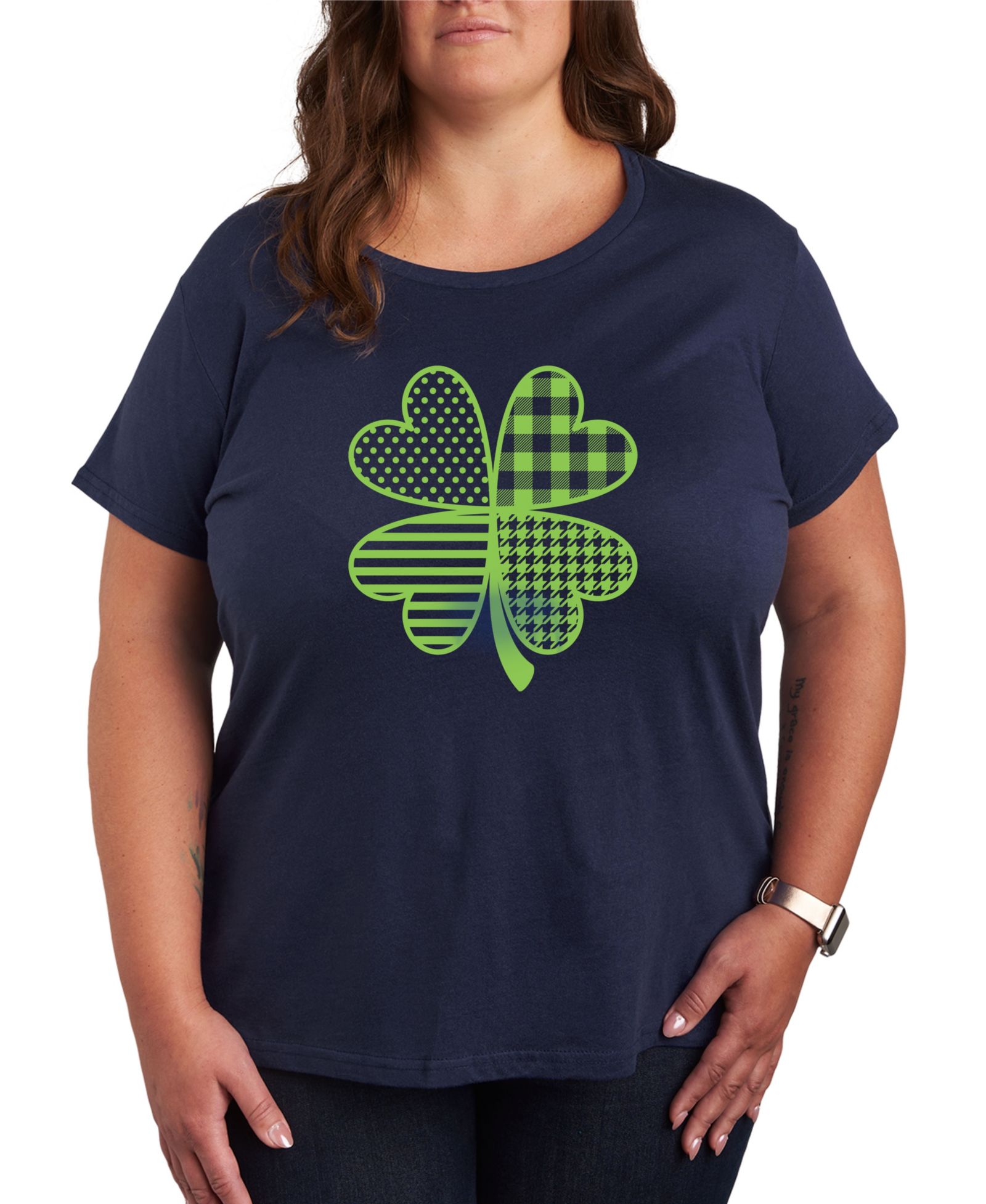 Hybrid Apparel Plus Size T-Shirt с графическим принтом Shamrock