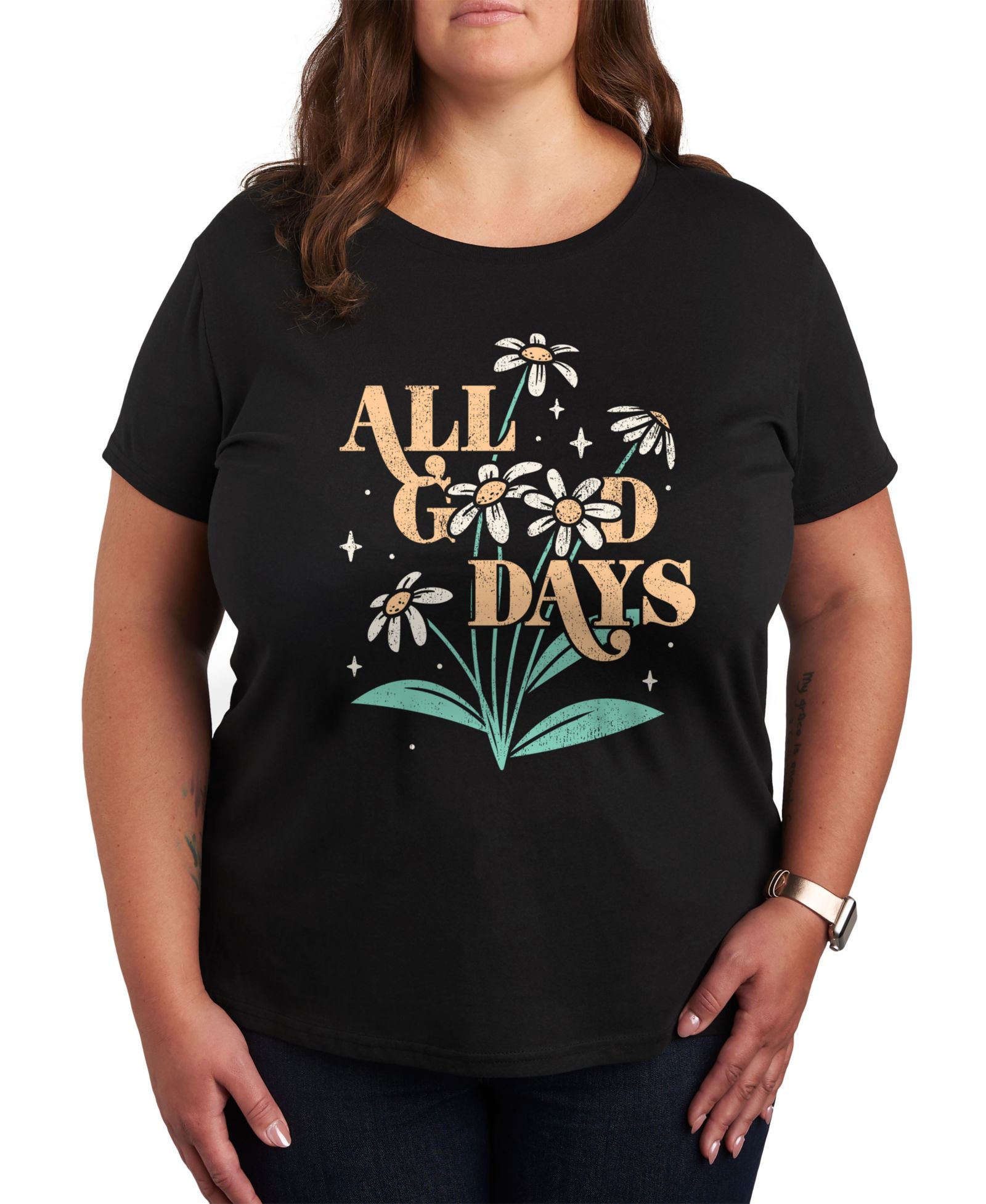 Графическая футболка Hybrid Apparel Plus Size All Good с круглым вырезом