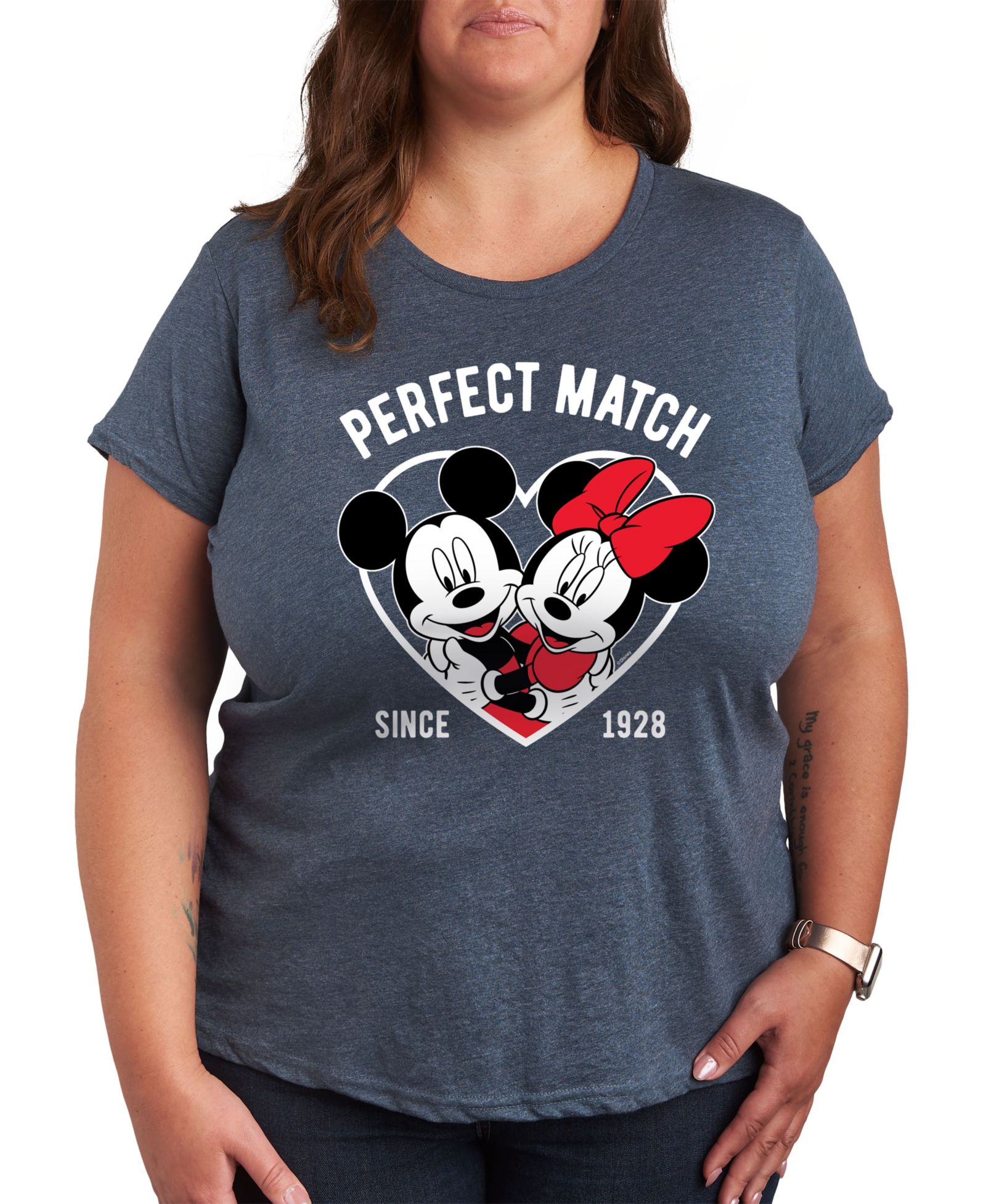Футболка Hybrid Apparel Plus Size Trendy Perfect Match Graphic Crew Neck