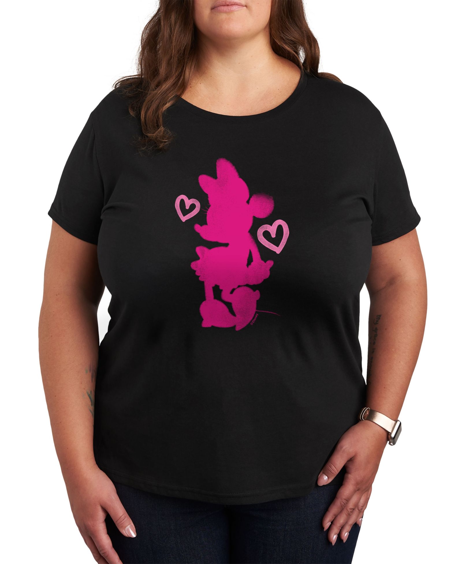Мужская футболка Hybrid Apparel Plus Size Disney Minnie Heart Graphic