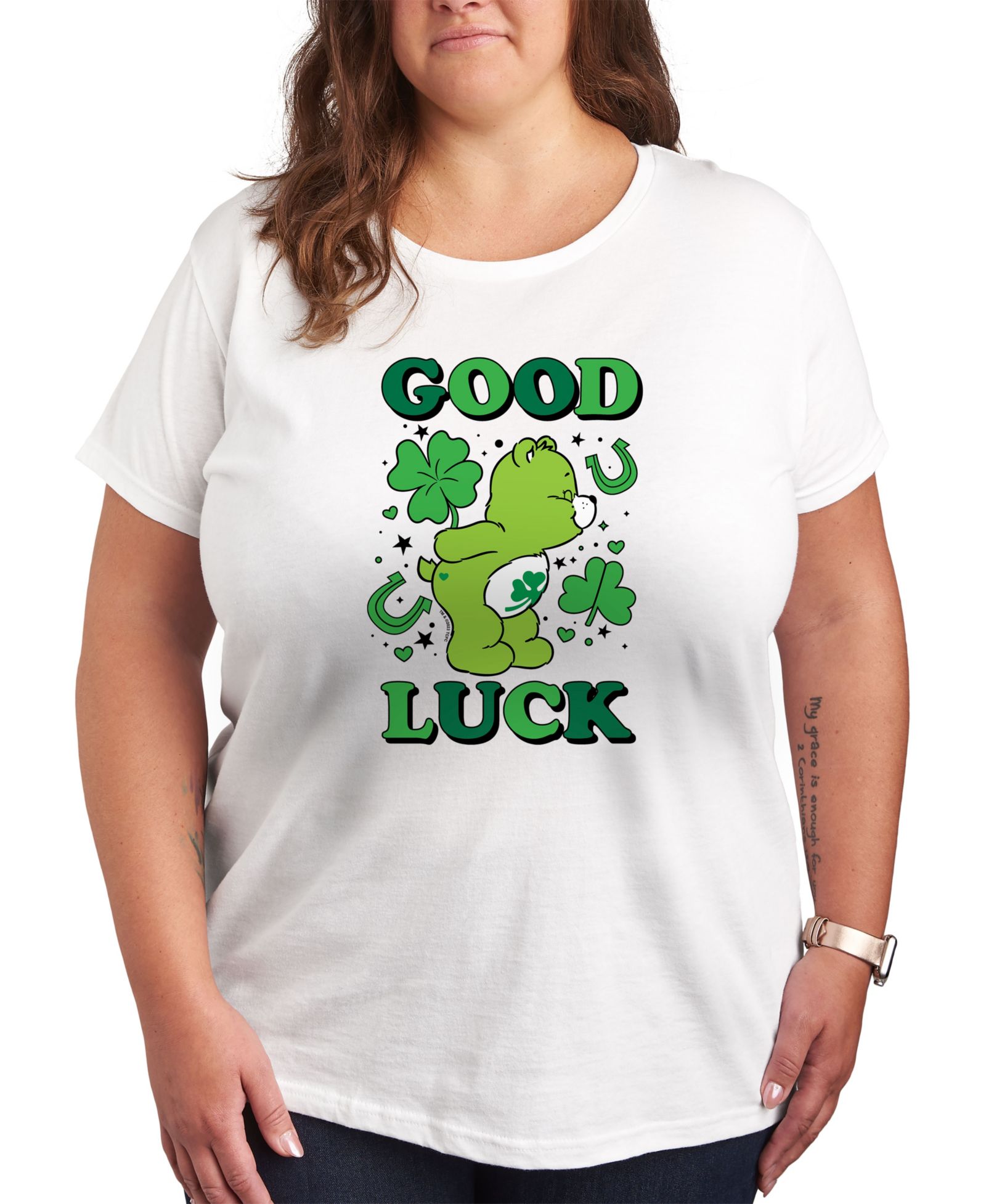 Футболка Hybrid Apparel Plus Size Trendy Care Bears Good Luck
