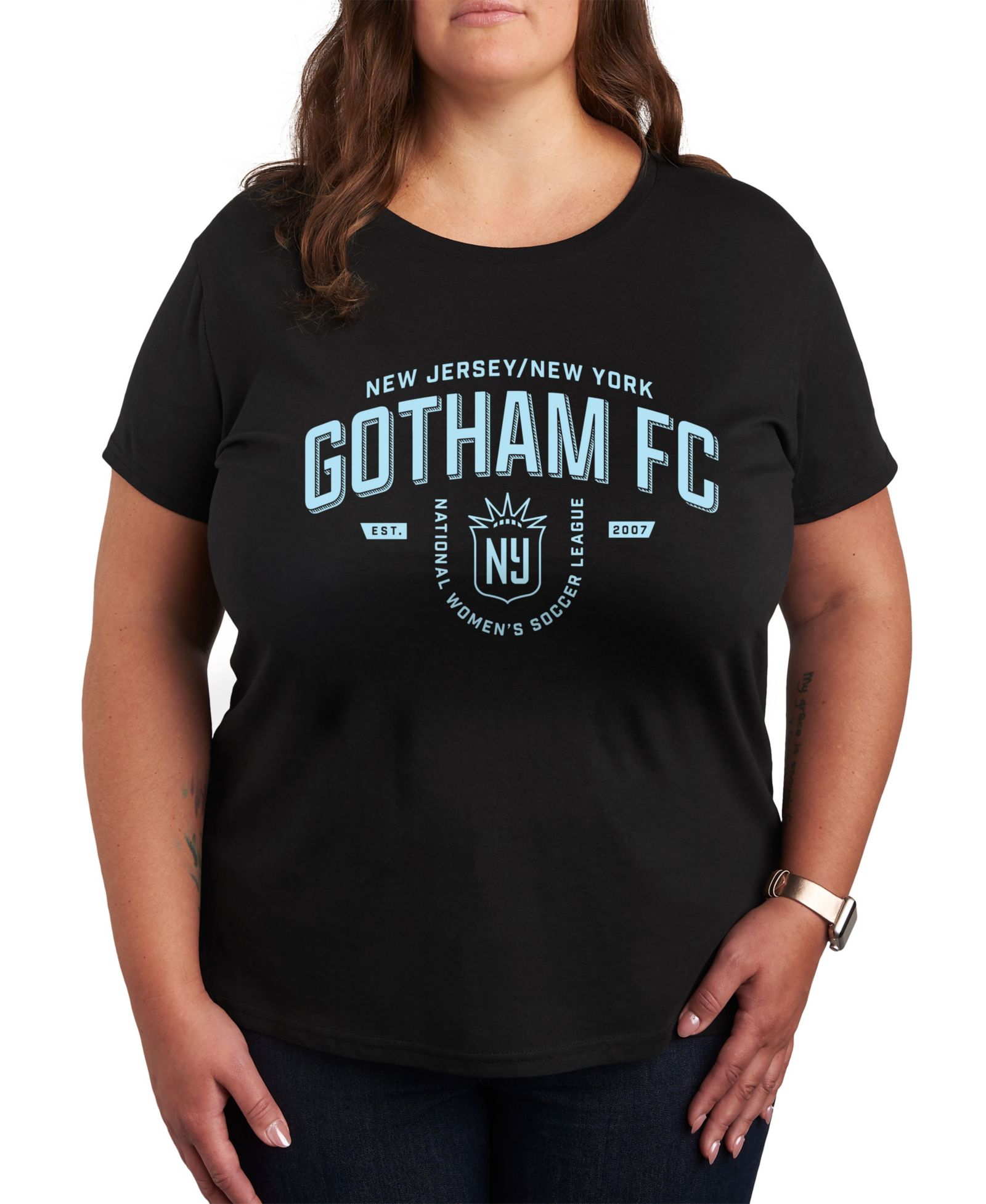 Hybrid Apparel Plus Size футболка с графическим принтом NY NJ Gotham FC
