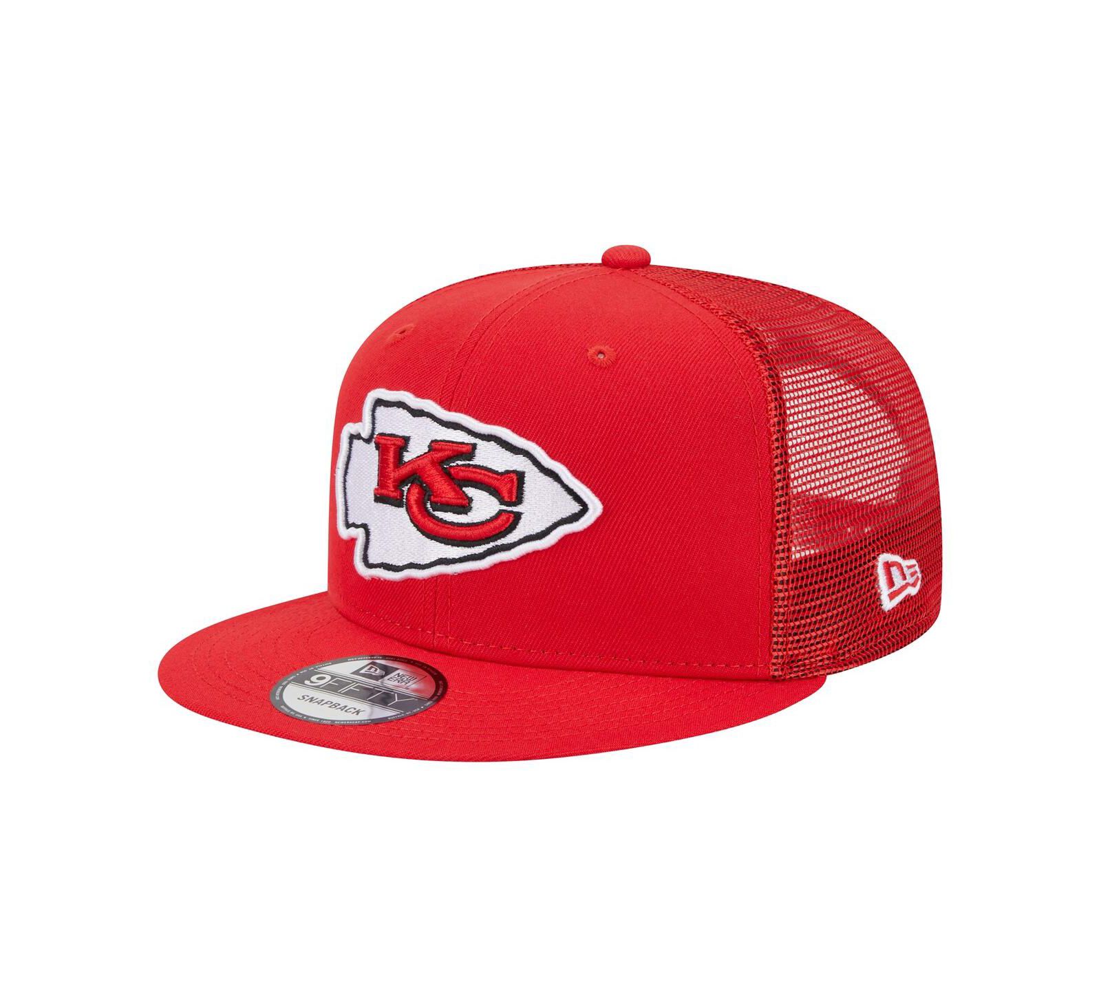 New Era Men's Red Kansas City Chiefs Main Trucker 9FIFTY Snapback Hat