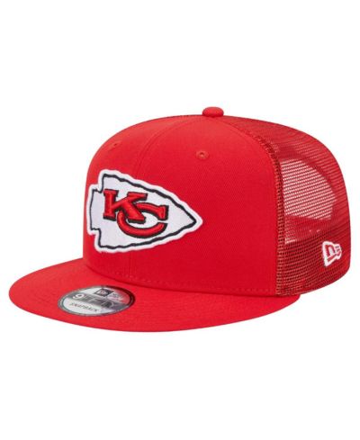 Мужская кепка New Era Red Kansas City Chiefs Main Trucker 9FIFTY Snapback