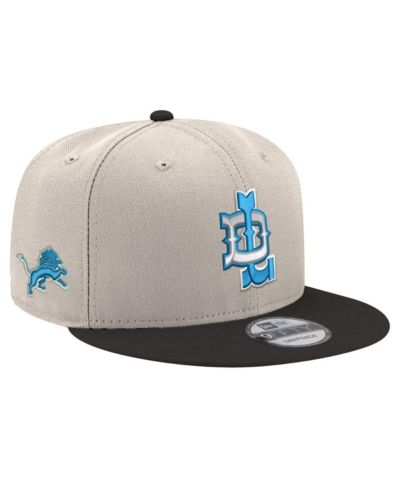 Мужская кепка New Era Detroit Lions City Originals 9FIFTY Snapback, цвет Cream/blue