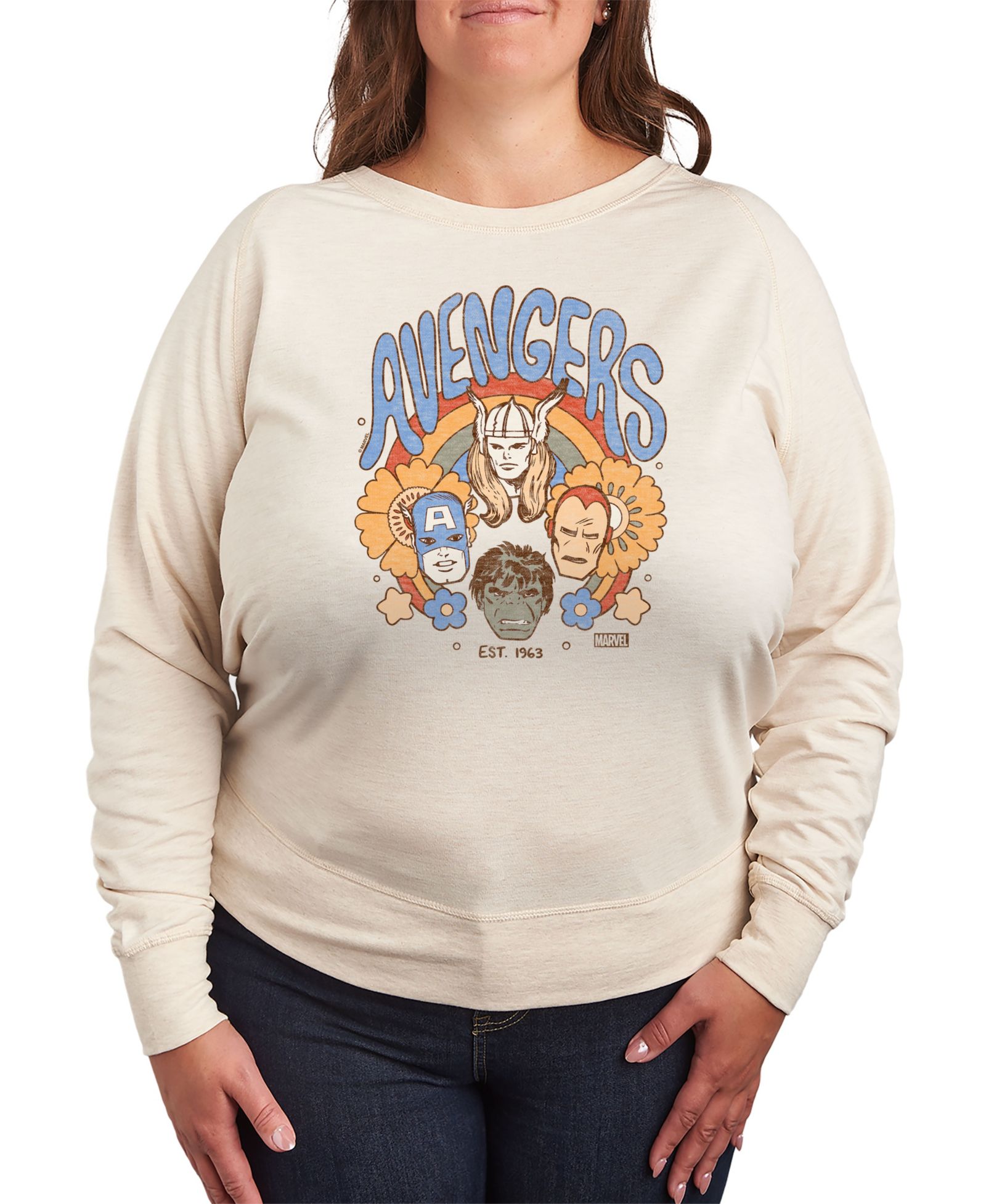 Hybrid Apparel Футболка-пуловер Plus Size Marvel Avengers Graphic