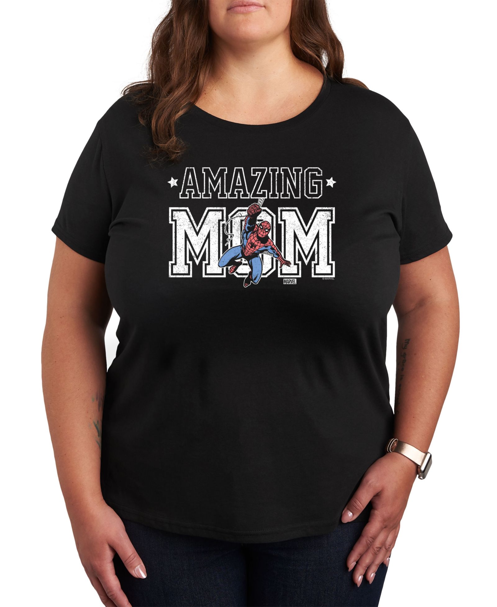 Hybrid Apparel Plus Size Marvel Spider-Man Amazing Mom футболка с принтом