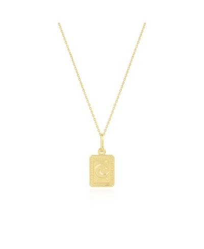 The Lovery Золотая подвеска Moon Tag, 14K Gold