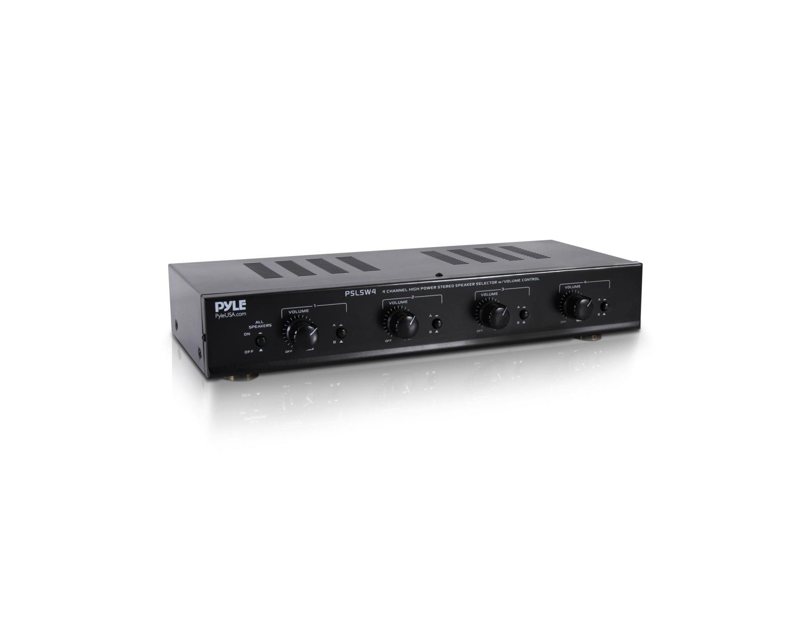 Pyle PSLSW4 4-Channel Multi-Zone Audio Speaker Selector System