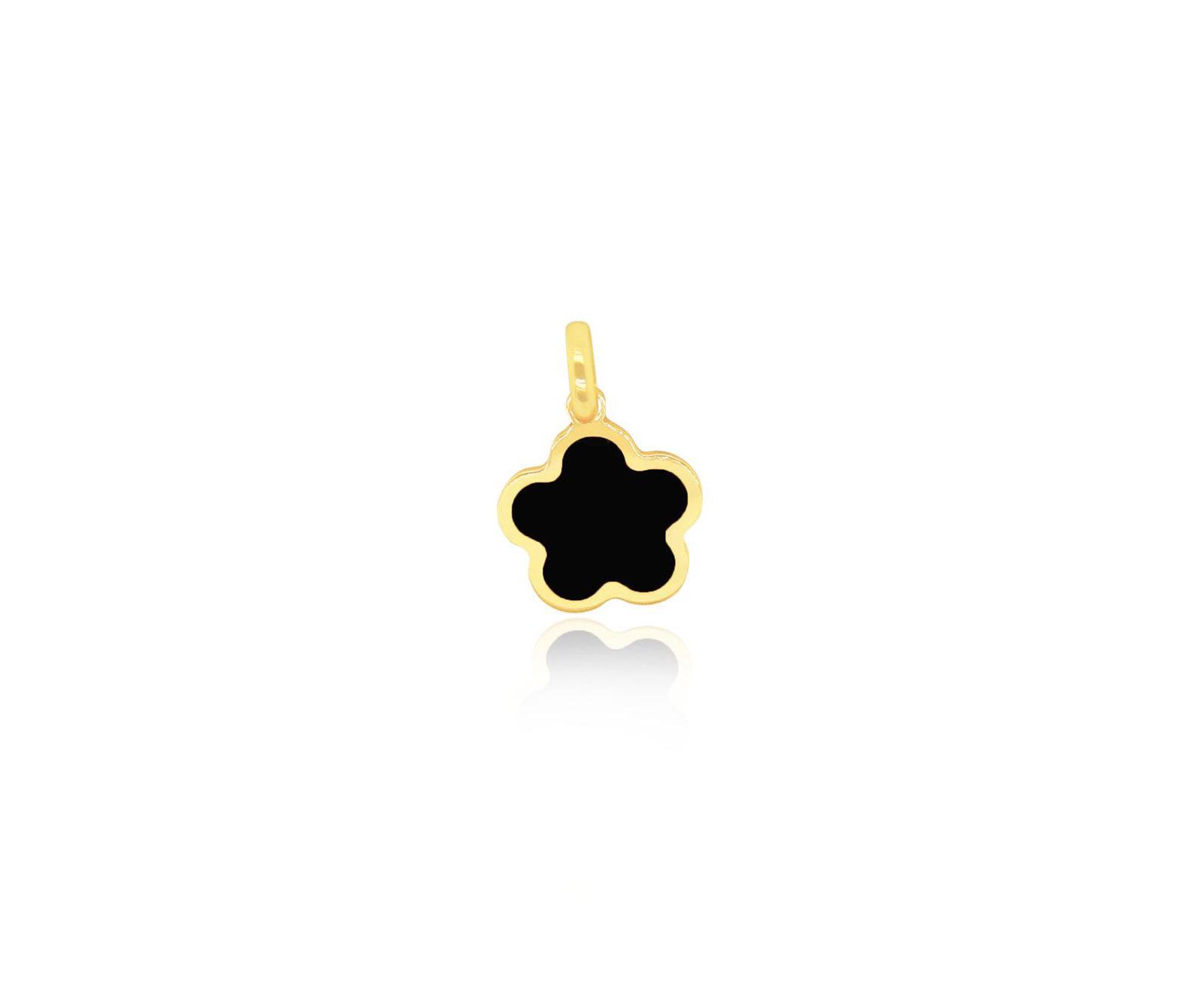 Подвеска The Lovery Onyx Flower Charm 14K Gold
