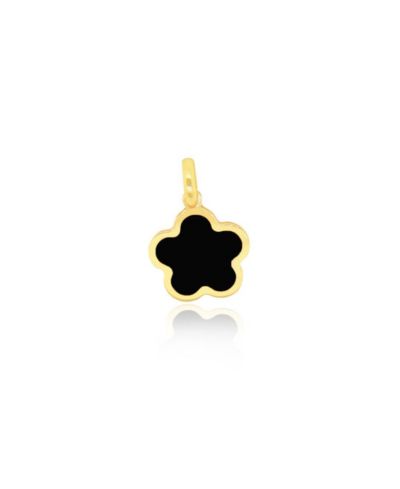 Подвеска The Lovery Onyx Flower Charm 14K Gold