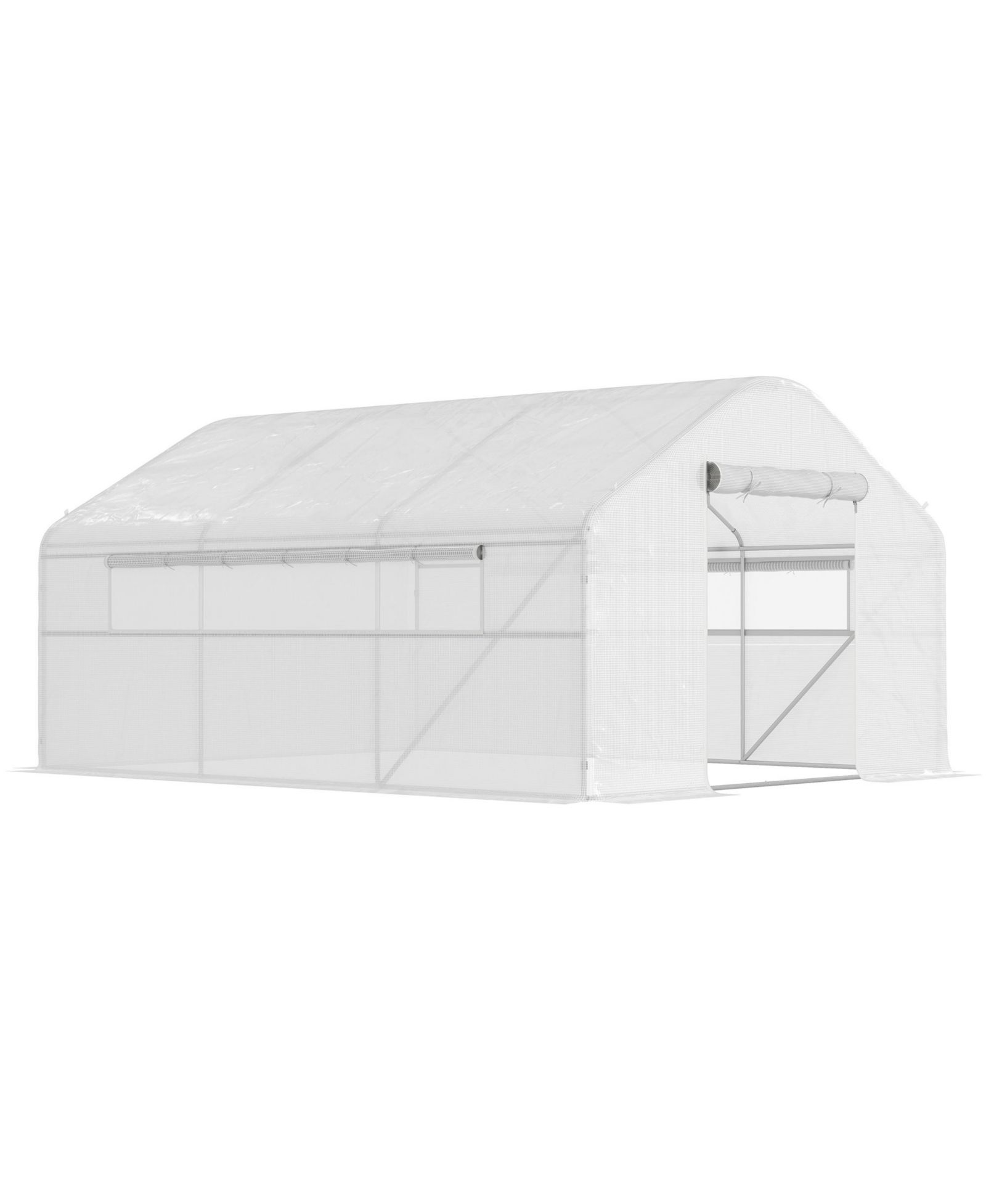 Outsunny теплица Hoop House 13' x 10' с большими окнами, туннельный дом