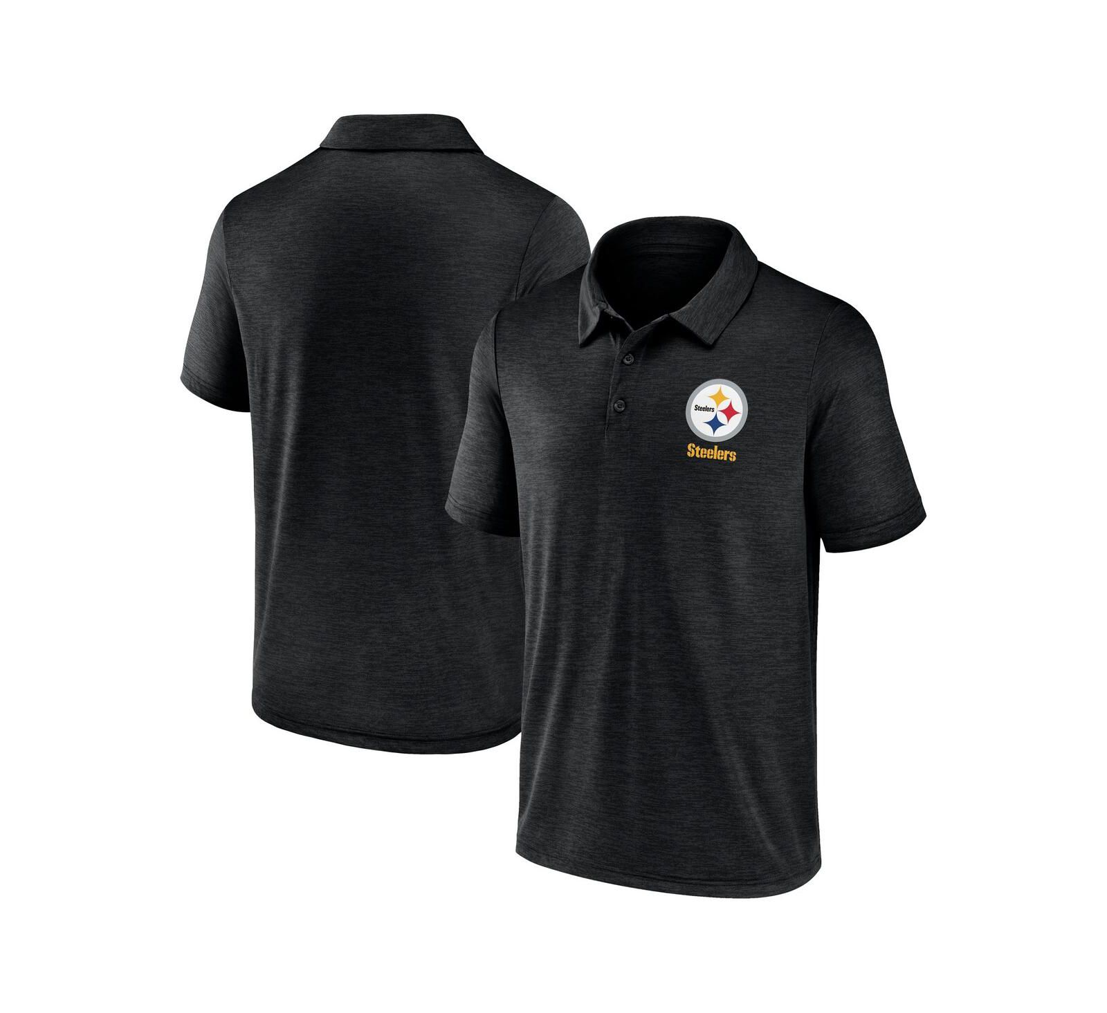Fanatics Men's Black Pittsburgh Steelers Making Waves Polo