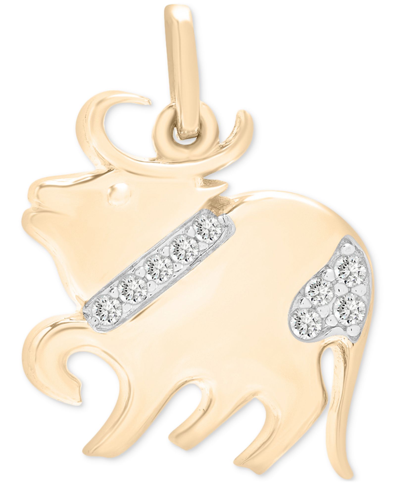 Wrapped Diamond Chinese Zodiac Charm Pendant (1/20 ct. t.w.) in 10k Gold, Exclusively at Macy's