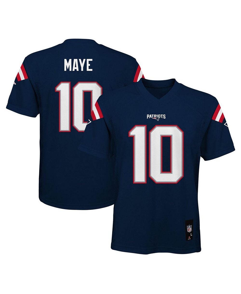 Outerstuff Drake Maye New England Patriots реплика джерси для мальчиков и девочек, темно-синий