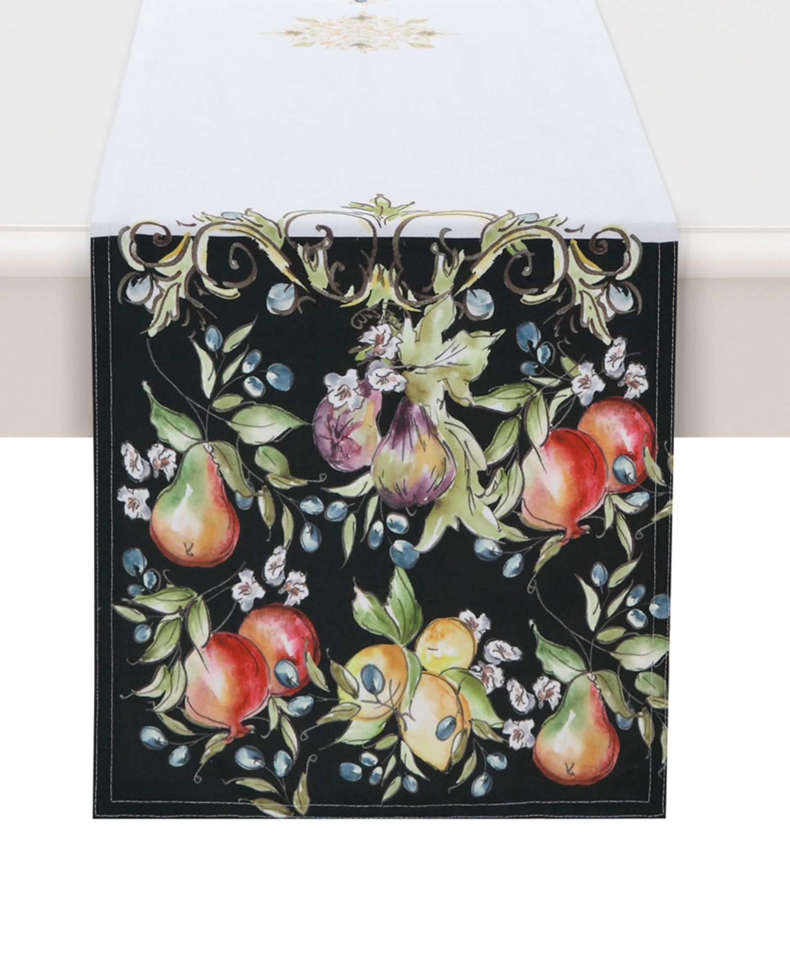 Скатерть-раннер Laural Home Tuscan Fruit Sketch 13" x 90"