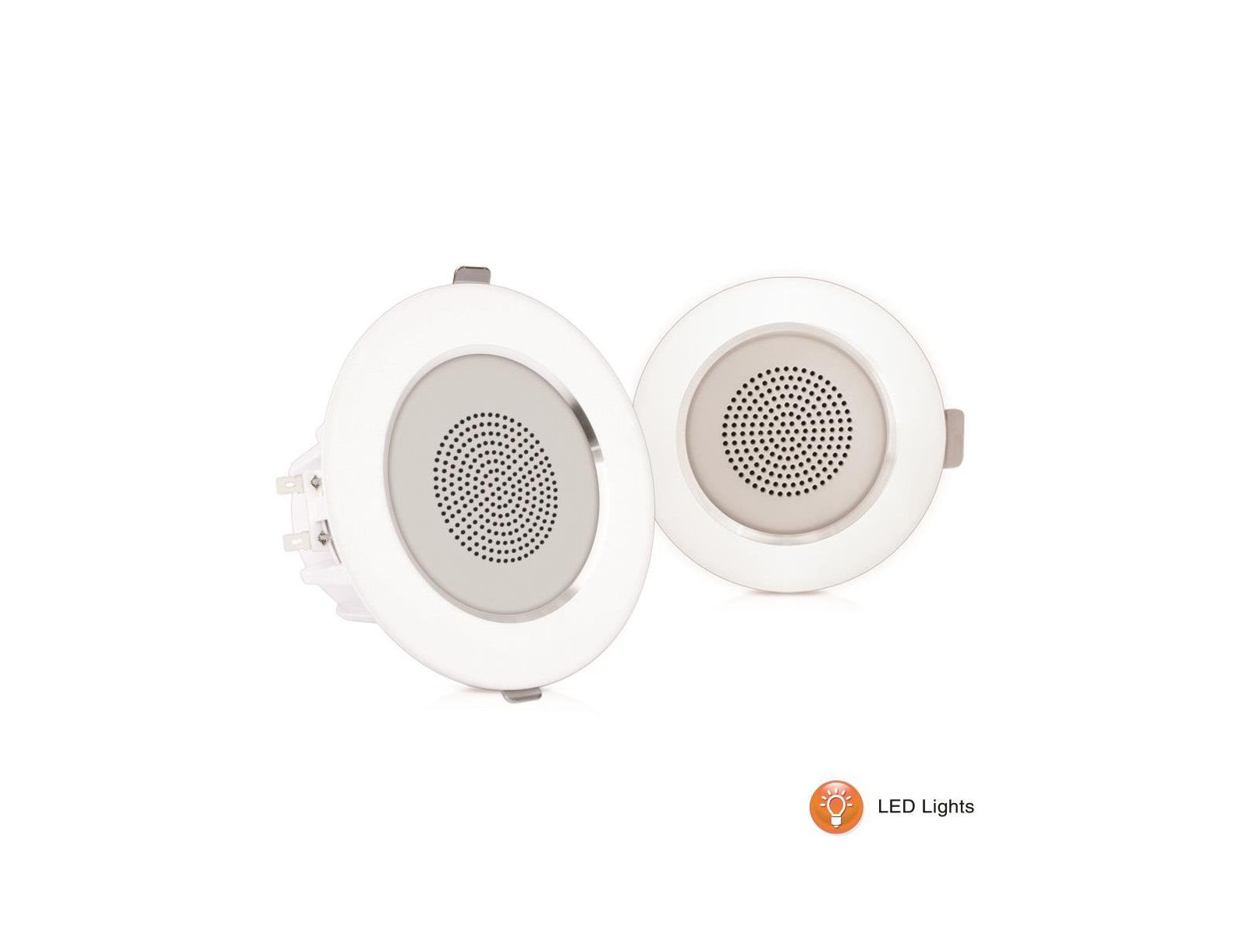 Pyle PDICLE35 Waterproof 2-Way Full-Range Stereo Built-in LED Light Speakers