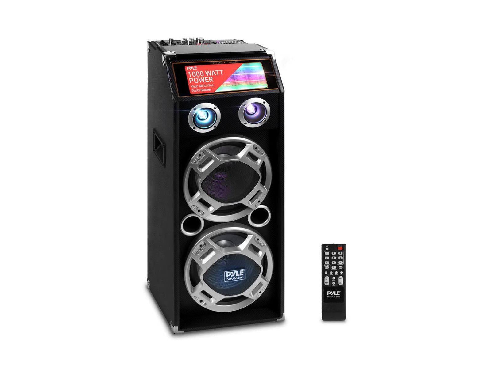 Pyle Disco Jam 1000W Flashing DJ Lights Bluetooth Speaker System