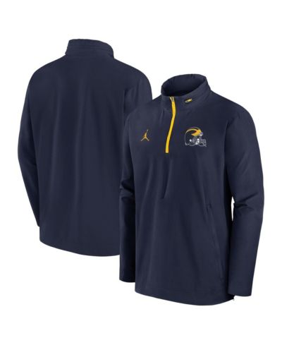 Куртка Jordan Men's Navy Michigan Wolverines Sideline Coaches Quarter-Zip