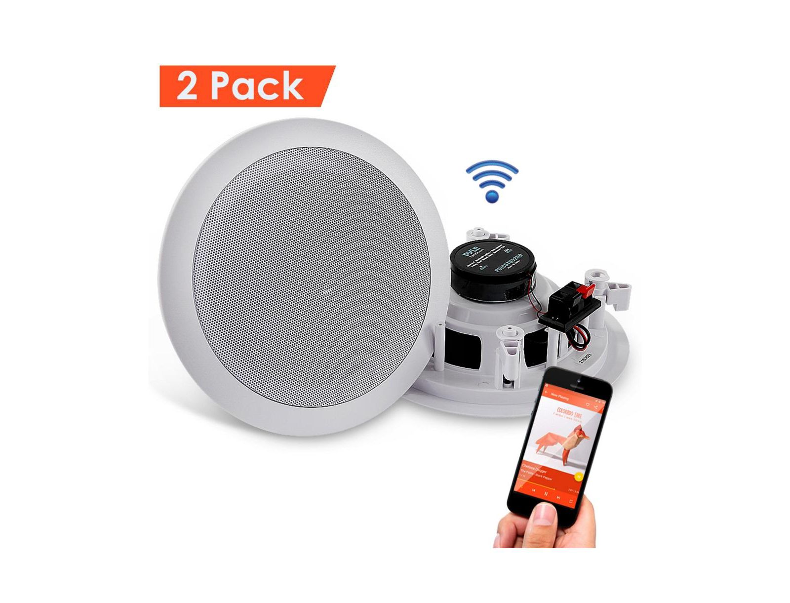 Pyle Bluetooth потолочные и настенные динамики 6.5” - 2-Way Flush Mount, 200W Max Power