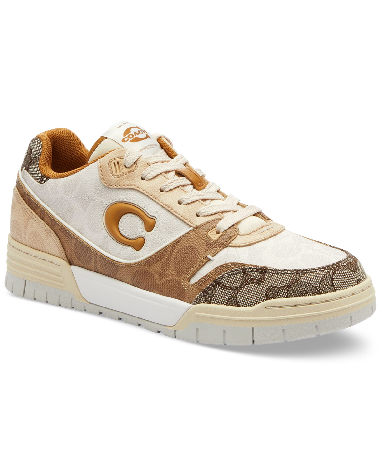 COACH SoHo Leather Lace-Up Casual Sneakers