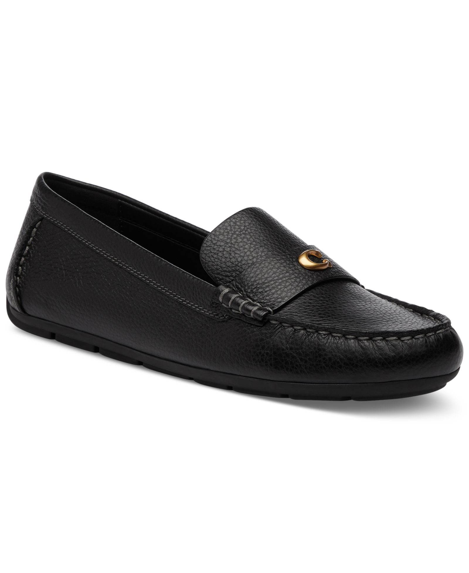 COACH Sculpted C Leather Classic Loafer Flats