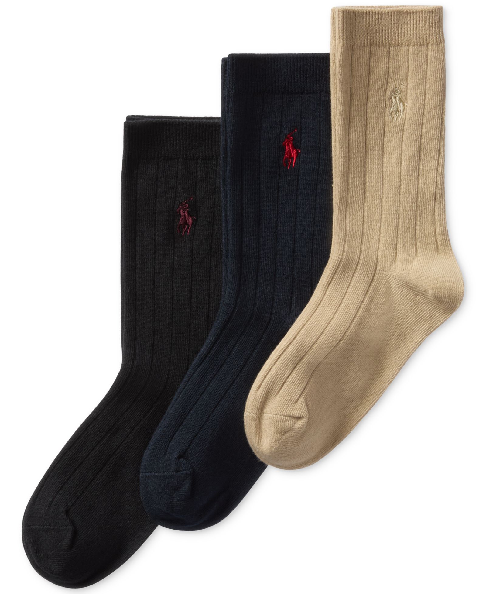 Детские носки Polo Ralph Lauren Wide Rib Slack, набор из 3 шт.
