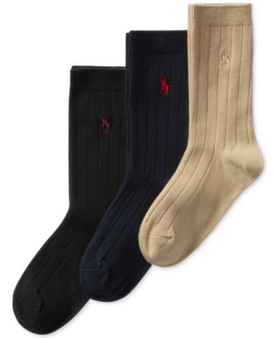 Детские носки Polo Ralph Lauren Wide Rib Slack, набор из 3 шт.