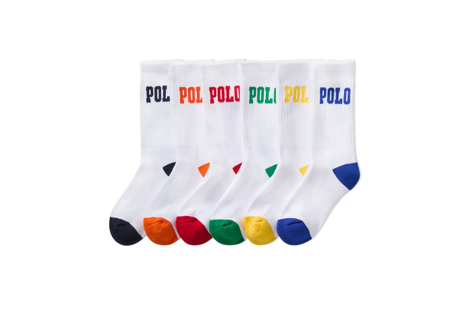 Polo Ralph Lauren Little & Big Boys Performance Polo Logo Cushioned Crew Socks, 6-Pack