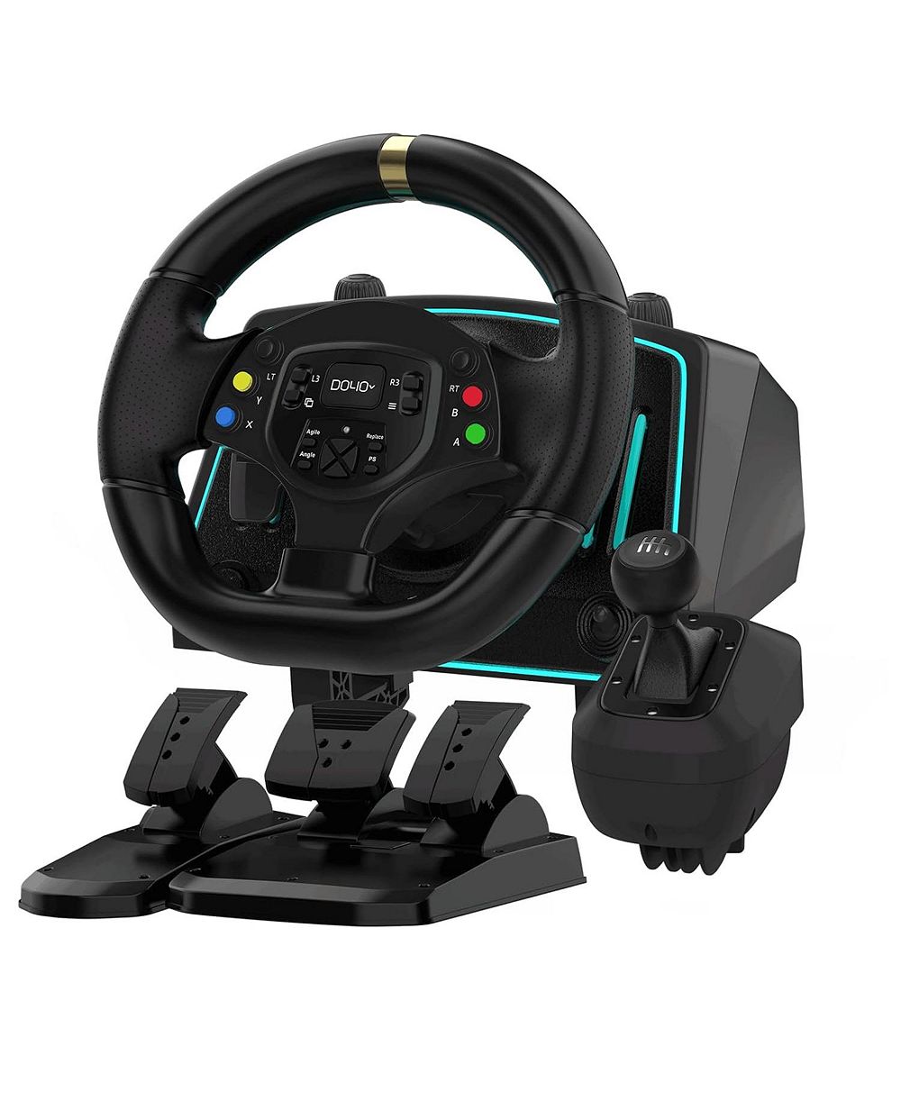 Рулевое колесо NBCP Racing Wheel для игрового симулятора с педалями для Xbox One/Xbox Series X S/ PS4/ PS3/ PC/ Switch/Android