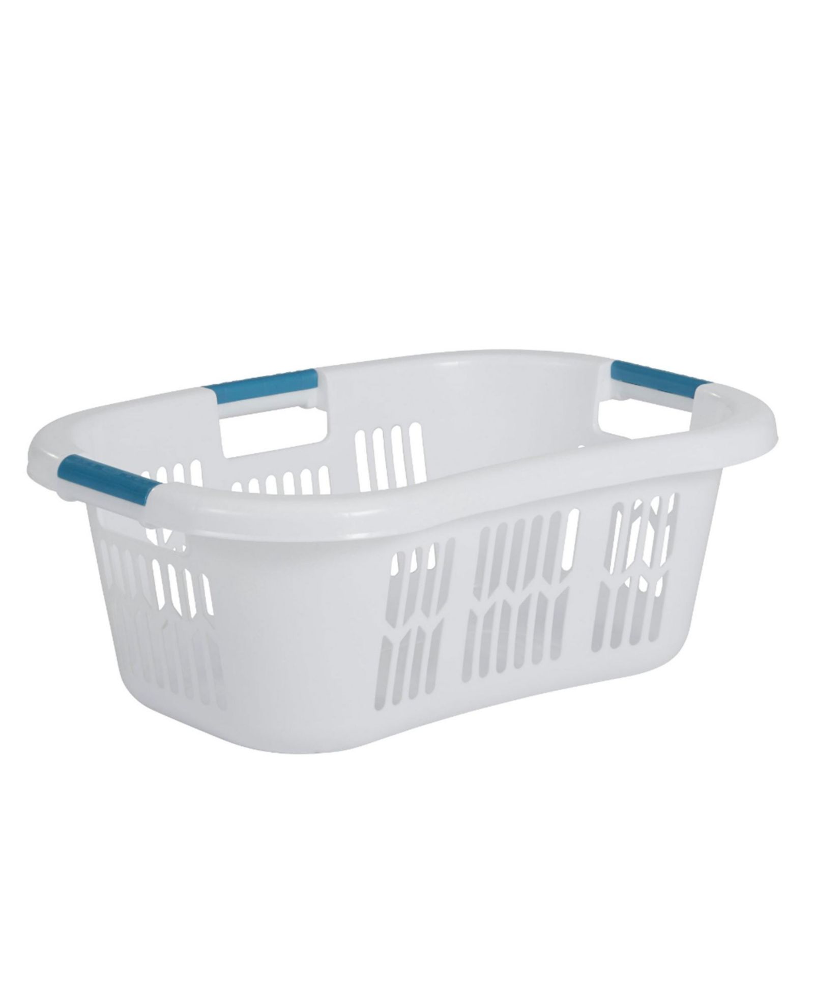 Rubbermaid Большая переносная пластиковая корзина для белья Hip-Hugger, 2.1 Bushel, белая