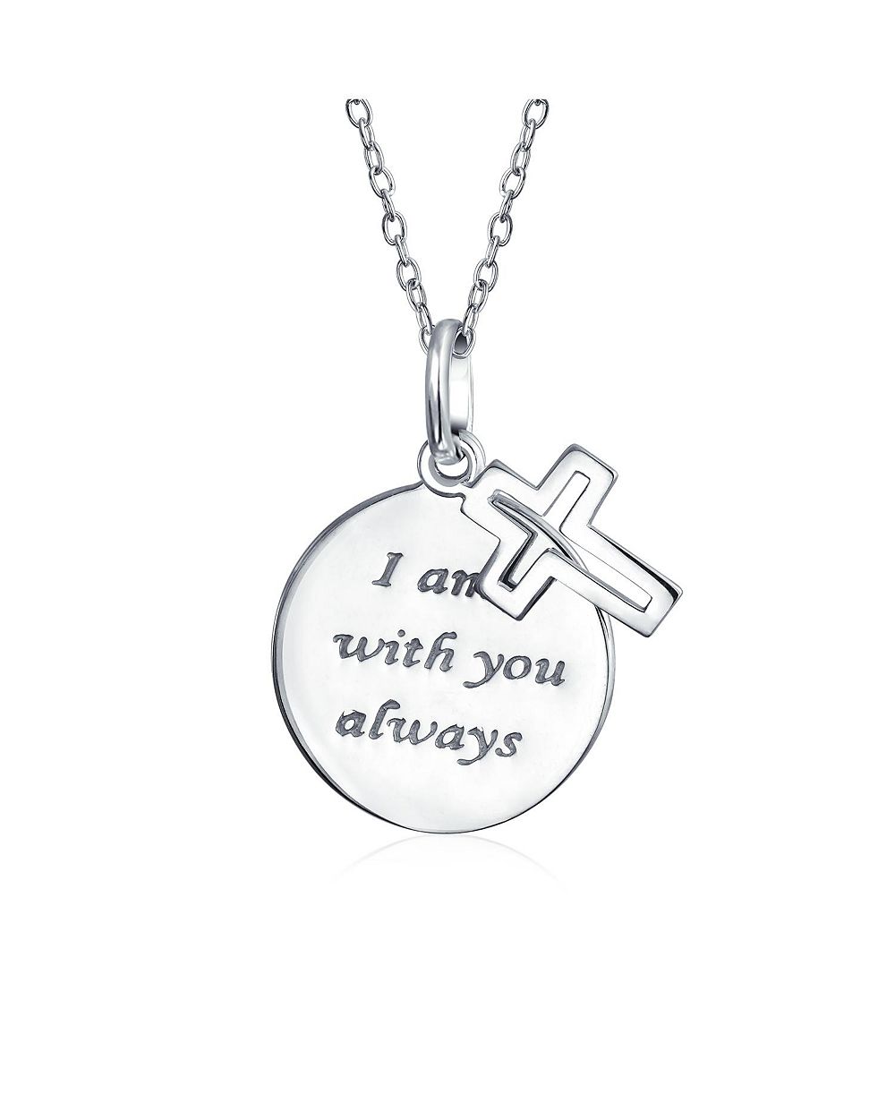 Подвеска-кулон Bling Jewelry Spiritual Christian Eternal Circle Cross в Sterling Silver