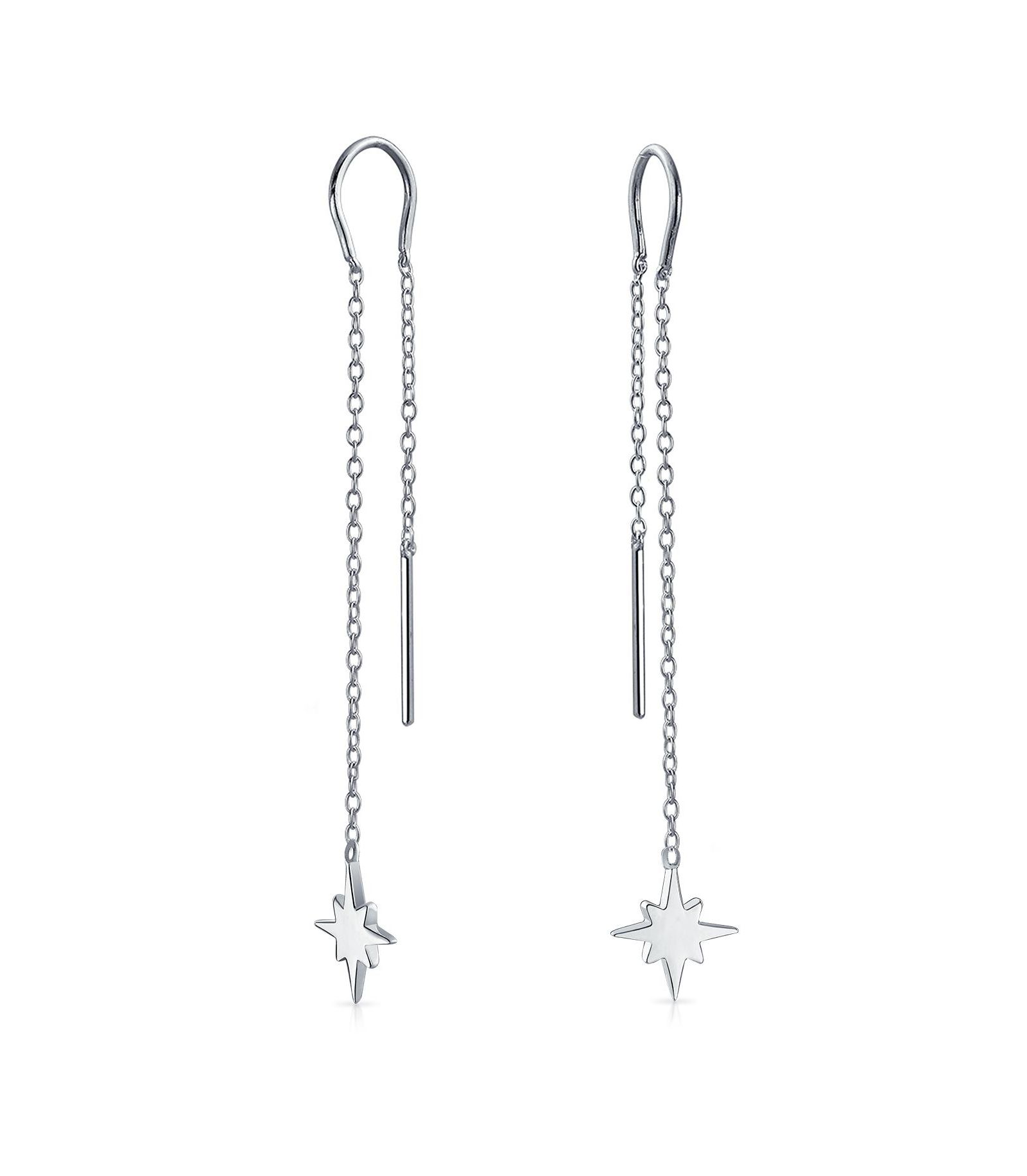 Bling Jewelry Серьги-ниточки North Star