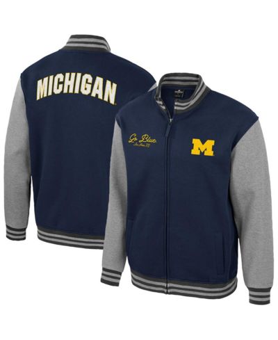 Мужская куртка Colosseum Navy Michigan Wolverines Ambi-Turner Full-Zip Varsity