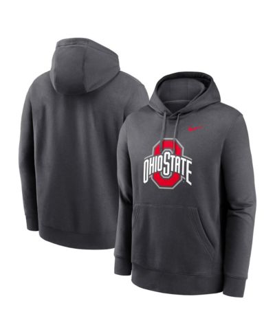 Мужское худи Nike Anthracite Ohio State Buckeyes Primetime Evergreen Club Fleece Pullover