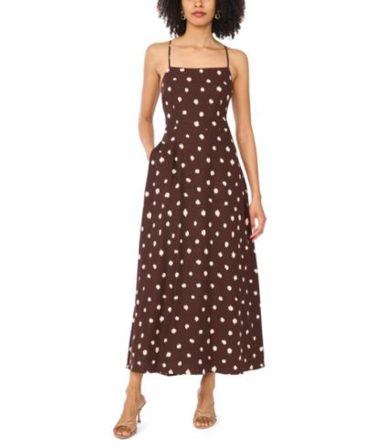 Женское платье из смесового льна 1.STATE Linen Blend Printed Maxi