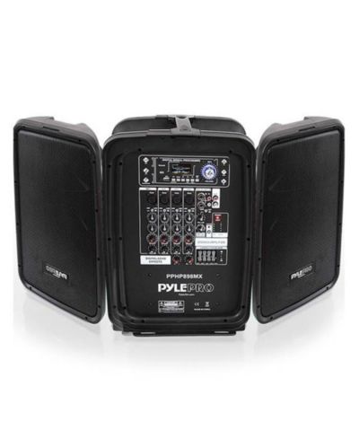 Pyle PPHP898MX Bluetooth 8-Channel Powered Amplifier Mixer Dual PA Speaker System