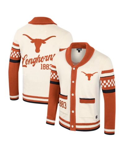 Colosseum Женский джемпер Texas Longhorns Cream Button-Up Jacquard