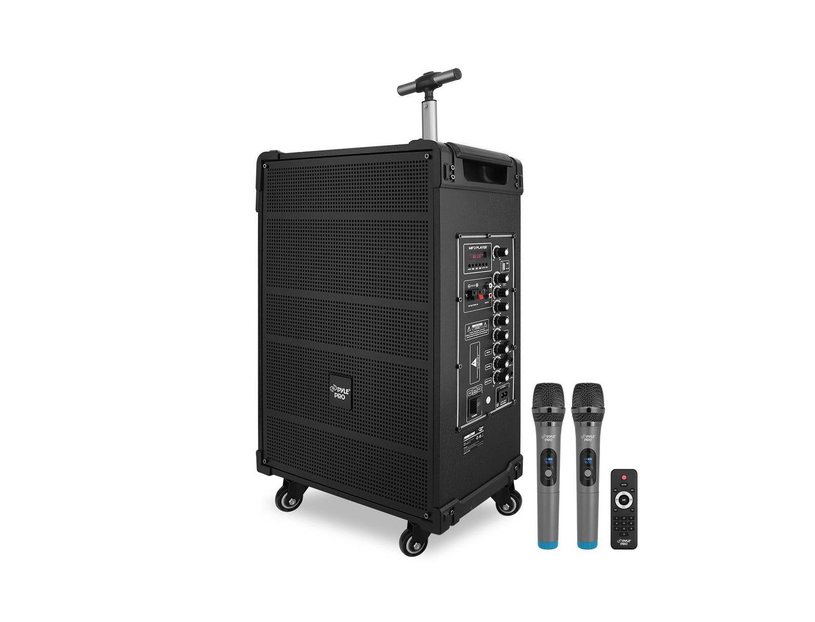 Pyle портальная беспроводная акустическая система PA 12" с аккумулятором и микрофоном