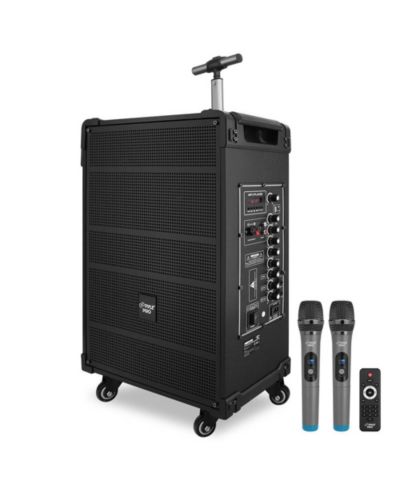 Pyle портальная беспроводная акустическая система PA 12" с аккумулятором и микрофоном