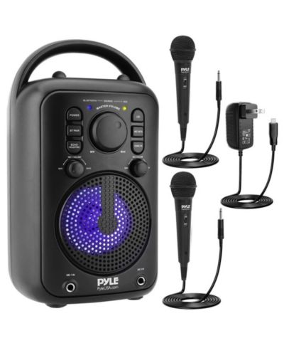 Pyle Портативная беспроводная Bluetooth колонка 4”, 180W Max, с двумя микрофонами