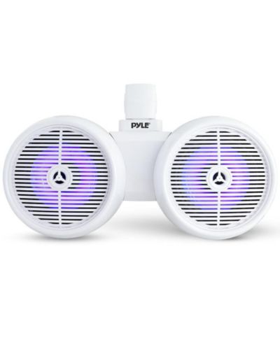 Pyle акустическая система для катера из 2 динамиков 8'', с LED, водонепроницаемая, белая