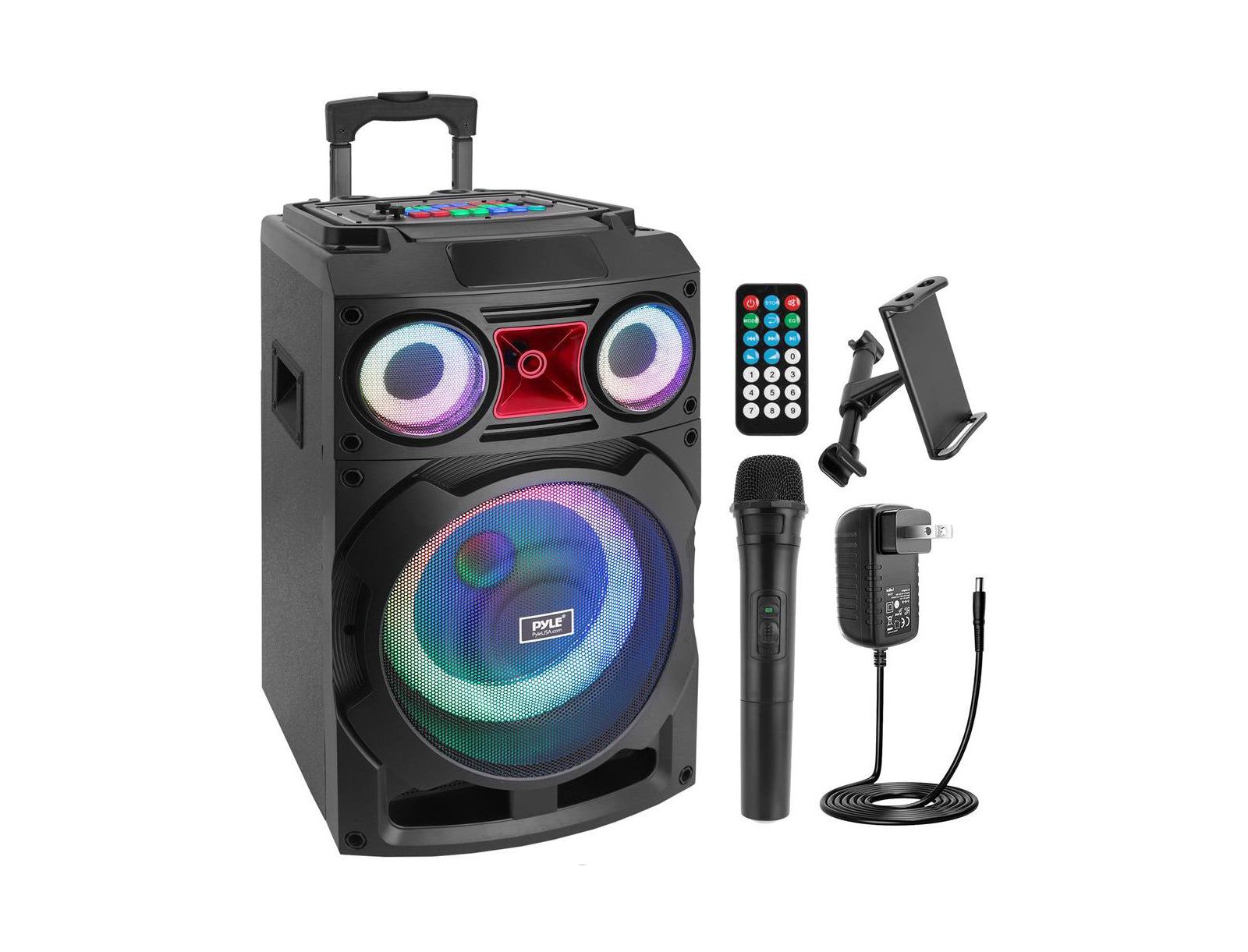 Pyle PHP210DJT Rechargeable Wireless Microphone Bluetooth Portable Speaker System